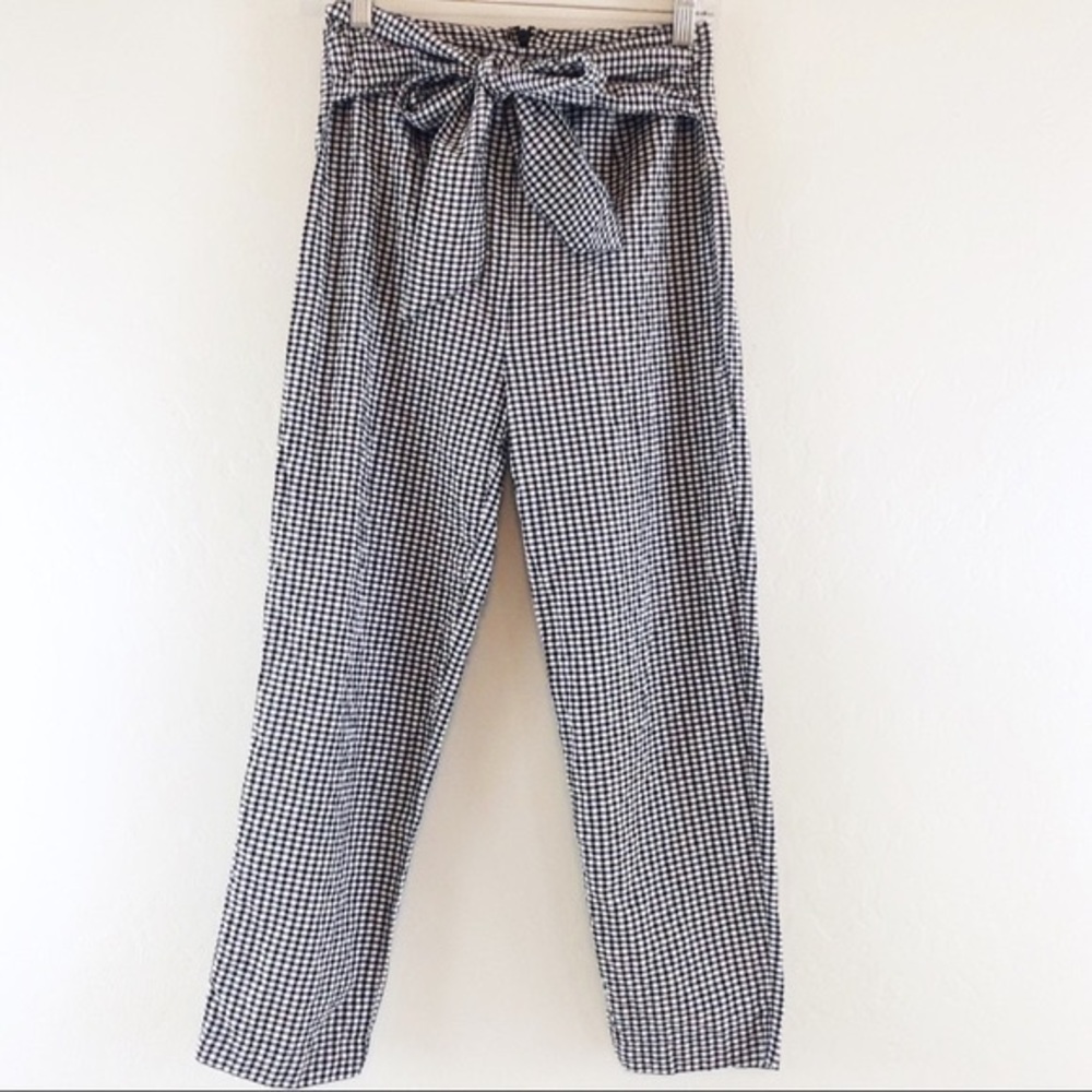 Free People Gingham Pants with tie